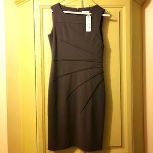 Calvin Klein Dark Grey Melodie Knit Dress, Size 6